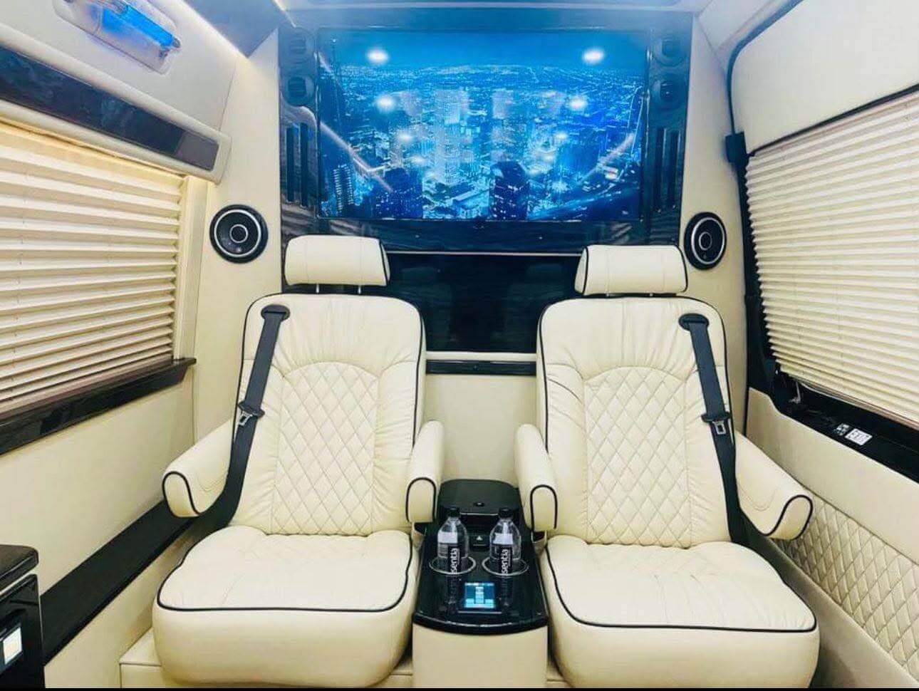 Premium Mercedes Sprinter Entertainment Interior — Group Limo NJ